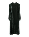 Semicouture Woman Midi Dress Dark Green Size 6 Viscose, Silk