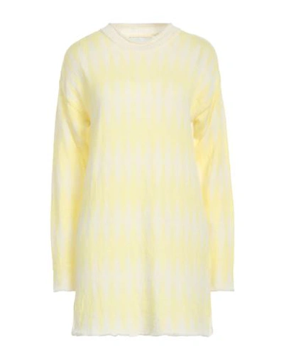 Rus Woman Sweater Yellow Size M Baby Alpaca Wool, Recycled Nylon, Wool