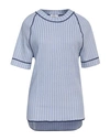 Ferragamo Woman Sweater Sky Blue Size Xxl Polypropylene, Cotton, Silk