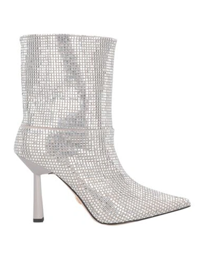 Lola Cruz Woman Ankle Boots Silver Size 11 Soft Leather