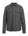 Mazzarelli Man Shirt Grey Size L Virgin Wool In Grey
