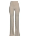 ELEONORA STASI ELEONORA STASI WOMAN PANTS KHAKI SIZE M VISCOSE, POLYAMIDE