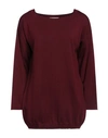Alpha Studio Woman Sweater Burgundy Size Onesize Merino Wool In Red