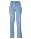 Emisphere Woman Pants Pastel Blue Size 12 Cotton, Polyester, Elastane In Blue