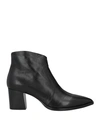 POMME D'OR POMME D'OR WOMAN ANKLE BOOTS BLACK SIZE 7 SOFT LEATHER