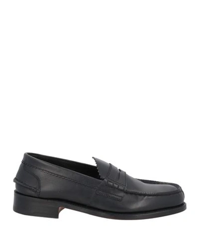 Saxone Woman Loafers Black Size 10 Calfskin In Black