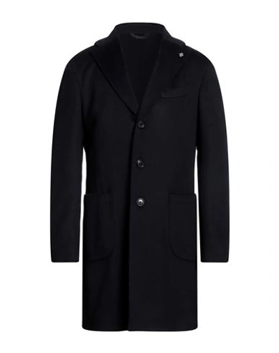 Lubiam Man Coat Navy Blue Size 42 Virgin Wool, Cashmere