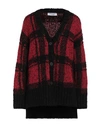 Kaos Woman Cardigan Red Size M Acrylic, Polyester, Viscose, Wool, Alpaca Wool In Red