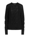 Alessia Zamattio Woman Sweater Black Size S Baby Alpaca Wool, Polyamide