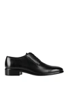 Ferragamo Man Lace-up Shoes Black Size 4.5 Calfskin In Black