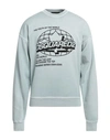 Dsquared2 Man Sweatshirt Sky Blue Size 3xl Cotton