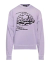 Dsquared2 Man Sweatshirt Light Purple Size 3xl Cotton