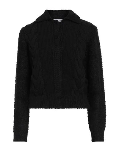 Kaos Woman Cardigan Black Size M Acrylic, Polyester, Wool