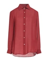 Brian Dales Woman Shirt Brick Red Size 10 Polyester