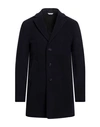 Manuel Ritz Layered Single-breasted Coat In Blue