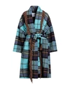 Shop Gaelle Paris Gaëlle Paris Woman Coat Sky Blue Size 6 Wool, Polyester