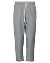 Why Not Brand Man Cropped Pants Grey Size Xl Polyester, Viscose, Elastane