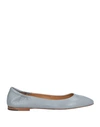 Pomme D'or Woman Ballet Flats Grey Size 7.5 Soft Leather