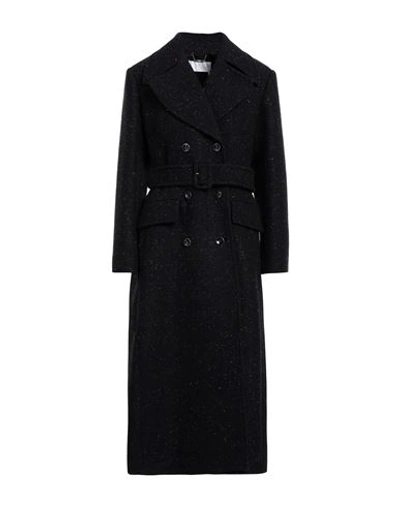 Chloé Woman Coat Midnight Blue Size 8 Virgin Wool, Silk