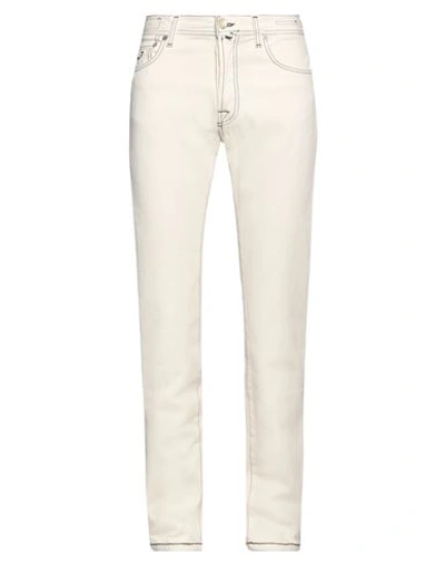 Jacob Cohёn Man Pants Cream Size 38 Cotton In White