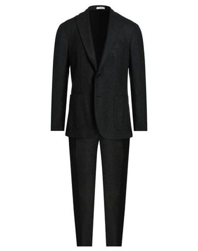 Boglioli Man Suit Steel Grey Size 44 Cotton, Virgin Wool, Polyamide In Brown