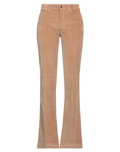 Caractere Caractère Woman Pants Camel Size 30 Cotton, Modal, Elastane In Beige