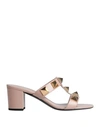 Valentino Garavani Woman Sandals Sand Size 8 Soft Leather In Beige