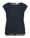 Emisphere Woman Top Navy Blue Size 12 Polyester