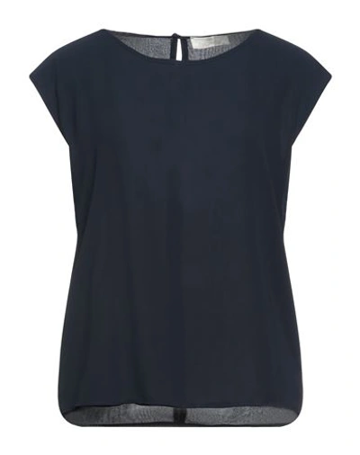 Emisphere Woman Top Navy Blue Size 12 Polyester