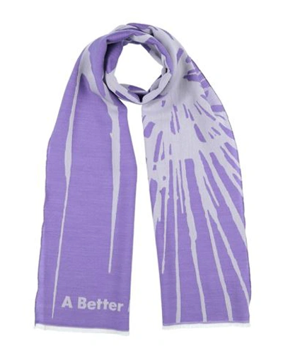 A Better Mistake Broken Glass Wool Scarf In Purple