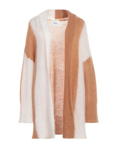 Nude Woman Cardigan Camel Size 6 Mohair Wool, Wool, Polyamide, Elastane In Beige