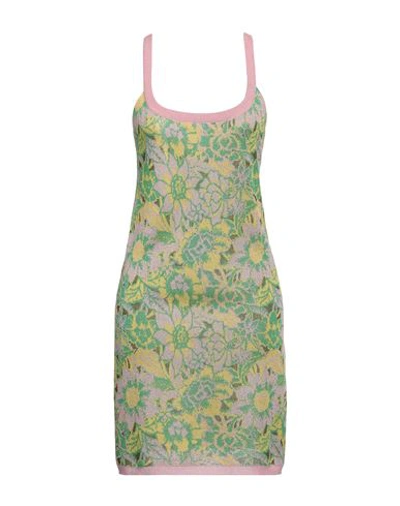 Hayley Menzies Woman Short Dress Green Size L Polyester, Viscose