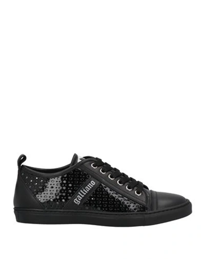Galliano Woman Sneakers Black Size 6 Calfskin