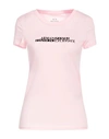 Armani Exchange Woman T-shirt Pink Size Xl Cotton