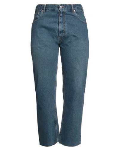 Mm6 Maison Margiela Woman Denim Pants Blue Size 8 Cotton