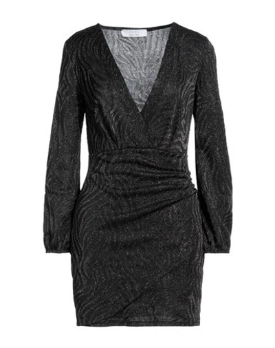 Kaos Woman Mini Dress Steel Grey Size M Polyester, Polyamide, Metallic Fiber, Elastane
