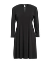 Amnè Woman Mini Dress Black Size S Polyester, Elastane