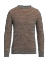 Jeordie's Man Sweater Camel Size Xl Merino Wool In Beige