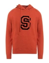 Lanificio Pubblico Man Turtleneck Orange Size 44 Wool, Polyamide In Orange