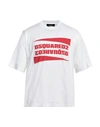 Dsquared2 Man T-shirt White Size Xxl Cotton