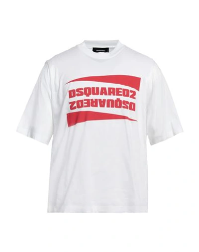 Dsquared2 Man T-shirt White Size Xxl Cotton