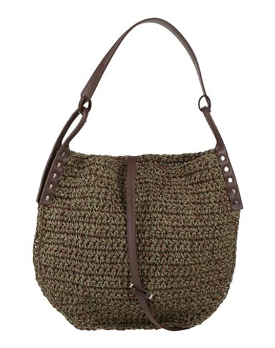 Zanellato Woman Handbag Black Size - Textile Fibers In Brown