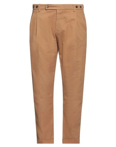 Berwich Man Pants Camel Size 40 Cotton, Elastane In Beige