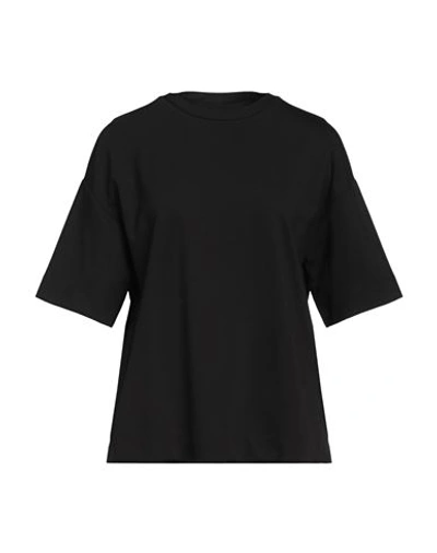 Alpha Studio Woman T-shirt Black Size 8 Viscose, Polyamide, Elastane