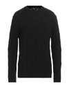 Alpha Studio Man Sweater Navy Blue Size 44 Wool In Black