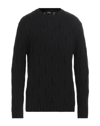 Alpha Studio Man Sweater Navy Blue Size 44 Wool In Navy Blue