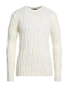 Alpha Studio Man Sweater Ivory Size 42 Wool, Cashmere In White