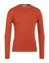 Alpha Studio Man Sweater Orange Size 44 Cotton, Acrylic