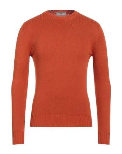 Alpha Studio Man Sweater Orange Size 40 Cotton, Acrylic