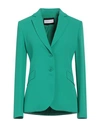 Caractere Caractère Woman Blazer Green Size 4 Polyester